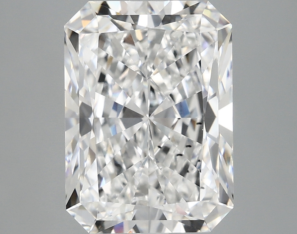 4.19ct Radiant cut lab-grown diamond, D color, VS2 clarity, 11.10 X 7.98 X 5.42 mm measurements