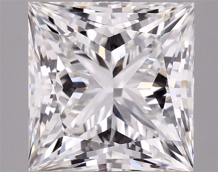 1.85ct Princess cut lab-grown diamond, F/VS1, 6.72mm x 6.59mm x 4.80mm
