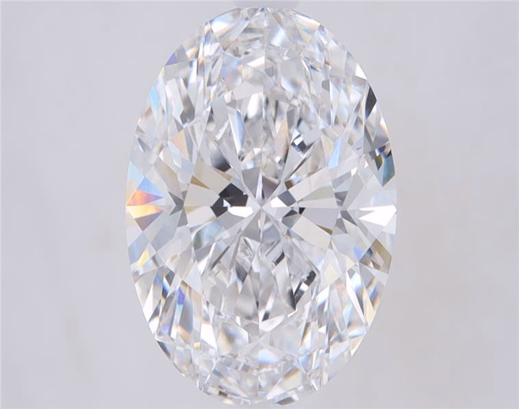 1.71ct oval lab-grown diamond, D/VS1, 9.72mm ID