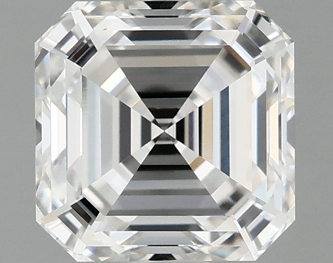 1.59ct Asscher cut lab-grown diamond, F/VVS2, measurements: 6.41 X 6.40 X 4.33 mm