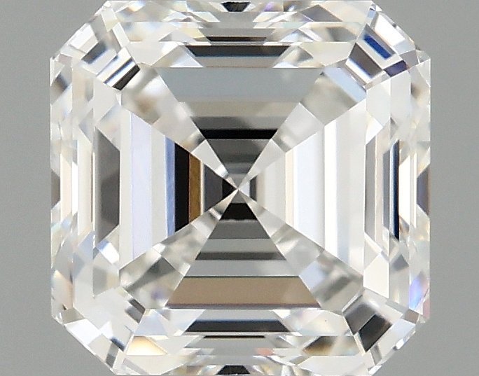 1.59ct lab-grown Asscher diamond, F/VVS2, 6.43mm x 6.34mm x 4.34mm