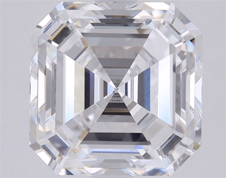 3.56ct lab-grown Asscher diamond, E/VVS2, 8.02mm x 8.01mm x 5.62mm