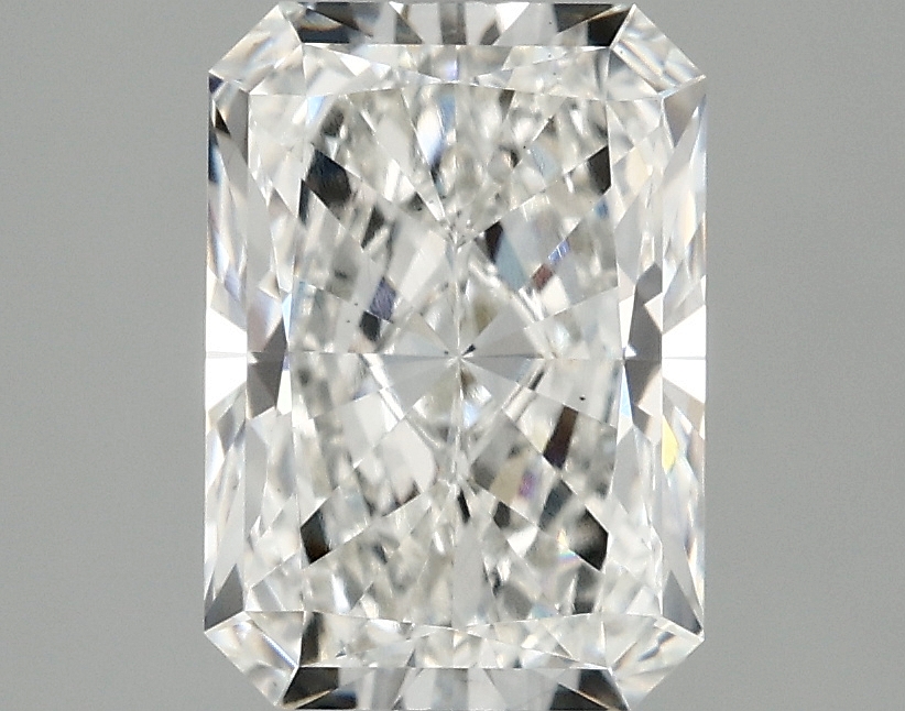 2.58ct Radiant cut lab-grown diamond, F color, VS2 clarity, measurements: 9.65mm x 6.76mm x 4.52mm