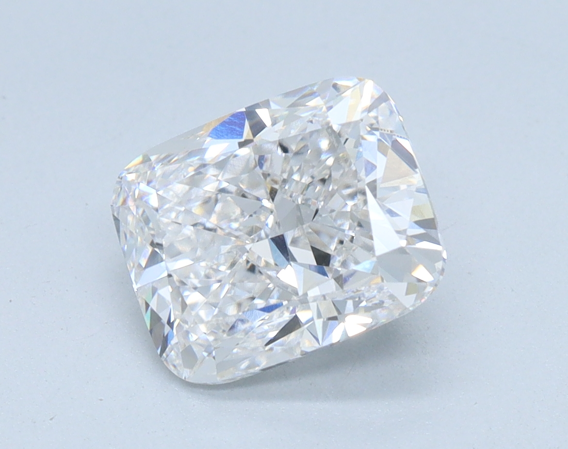 2.01ct Cushion Cut Lab Diamond, E Color, VVS1 Clarity, 8mm ID