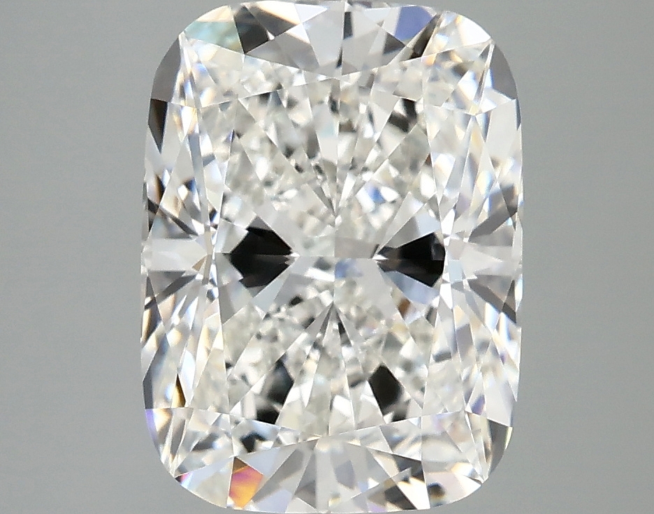 3.83ct cushion cut lab diamond, F color, VVS2 clarity, 10.96 x 8.09 x 5.43 mm measurements