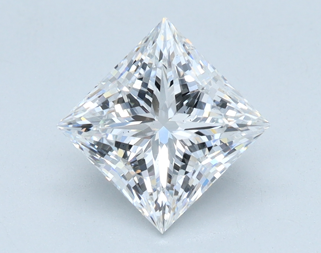 1.52ct Princess cut lab-grown diamond, E/VS2, 6.26mm ID