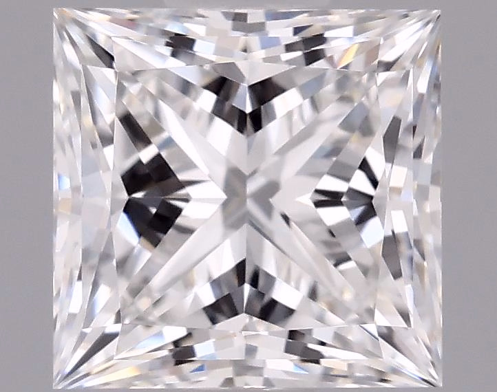 5.04ct Princess cut lab-grown diamond, F/VVS2, 9.38mm x 9.36mm x 6.73mm