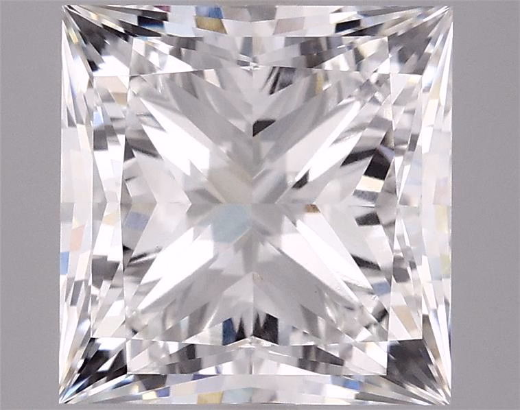 5.1ct Princess cut lab-grown diamond, F/VVS2, 9.67 X 9.43 X 6.51 mm