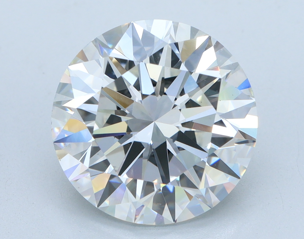 4.51ct F/VS2 round lab diamond, measurements: 10.51mm x 10.56mm x 6.51mm