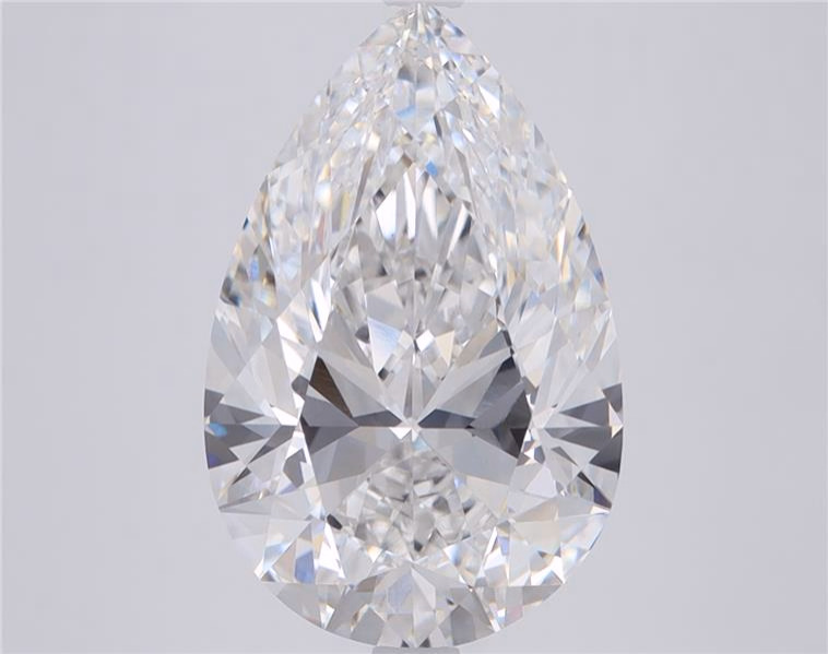 1.9ct pear-cut lab-grown diamond, D color, VVS2 clarity, 11.25mm ID