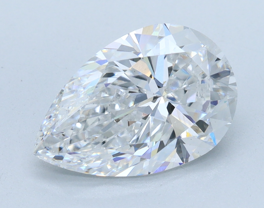 2.5ct Pear Cut Lab-Grown Diamond, E Color, VS2 Clarity, IGI Certified