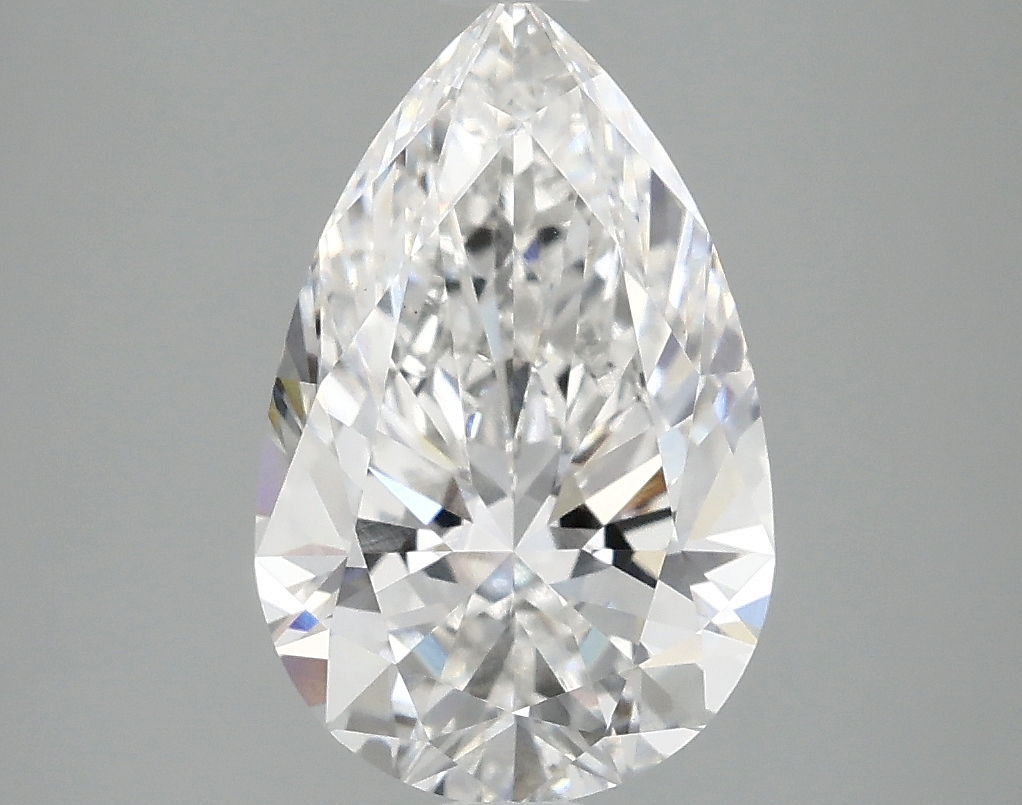 2.65ct Pear Cut Lab Grown Diamond, E Color, VS1 Clarity