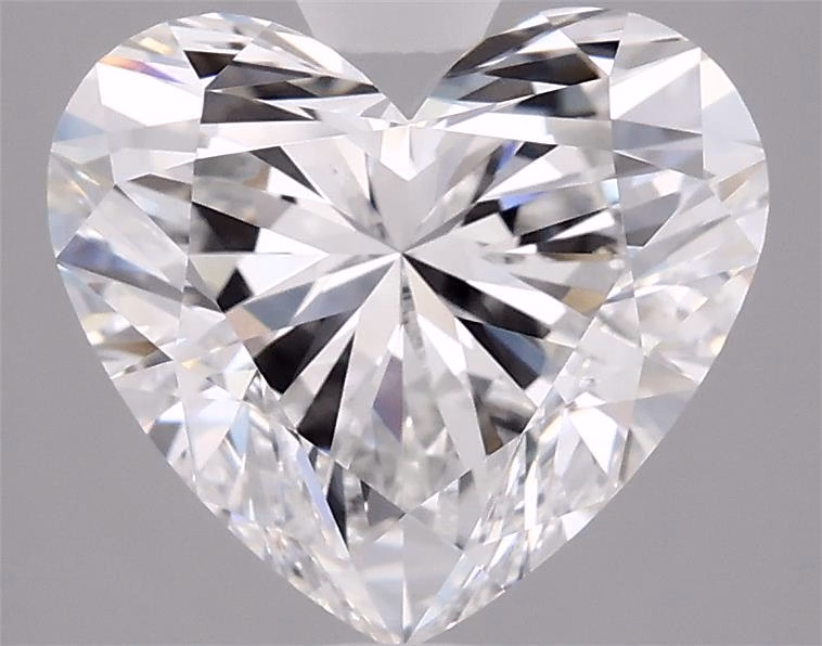 3.1ct lab-grown heart diamond, E color, VS1 clarity, 9.26mm ID
