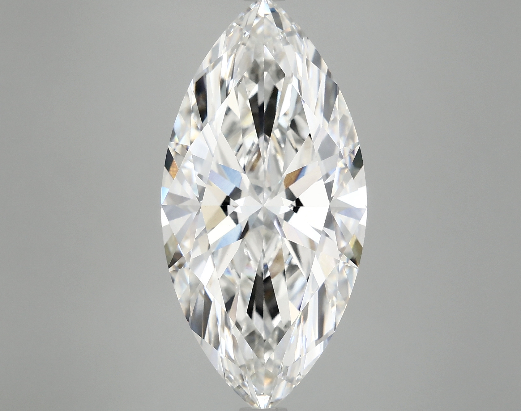 6.63ct lab-grown marquise diamond, E color, VVS2 clarity, 20.36 x 9.98 x 5.92mm
