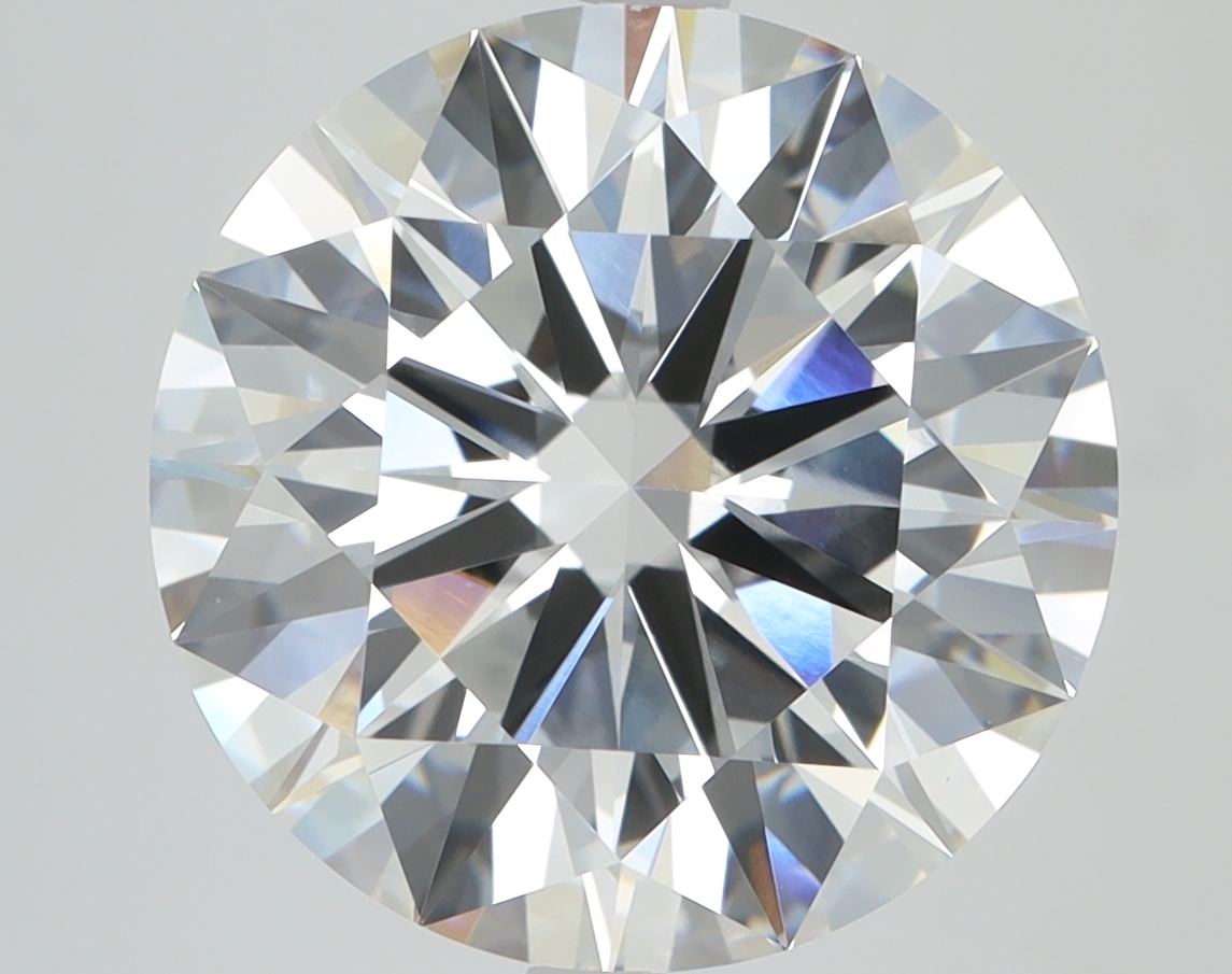7.03ct round F/VVS2 lab diamond, measurements 12.41mm ID