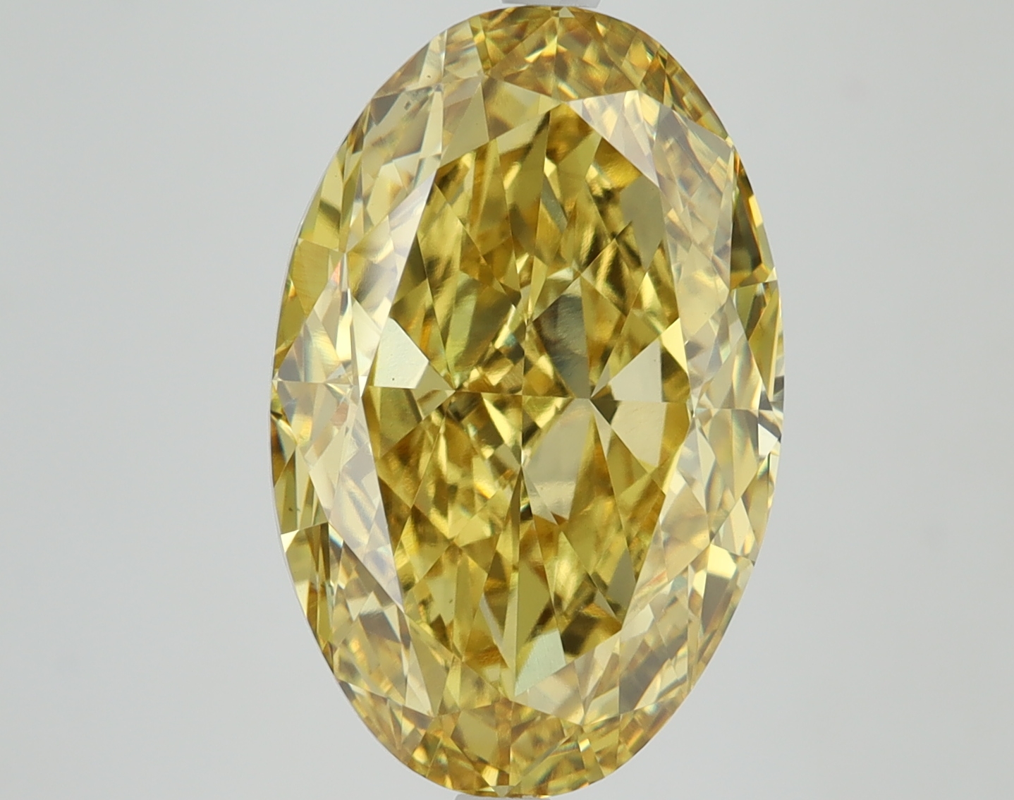 8.1ct Oval Yellow Lab Diamond, 15.55mm ID, VS1 Clarity