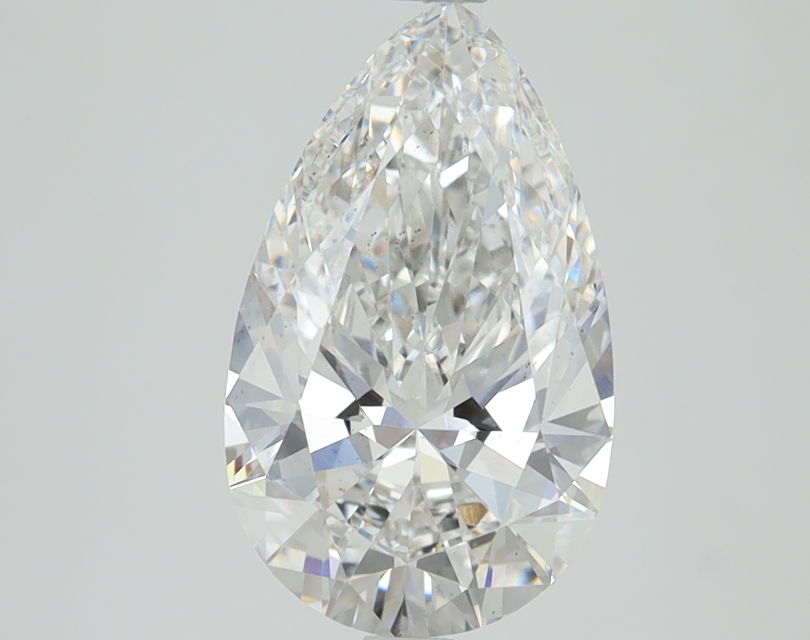 2.6ct Pear Cut Lab-Grown Diamond, F Color, VS2 Clarity, 12.49mm ID