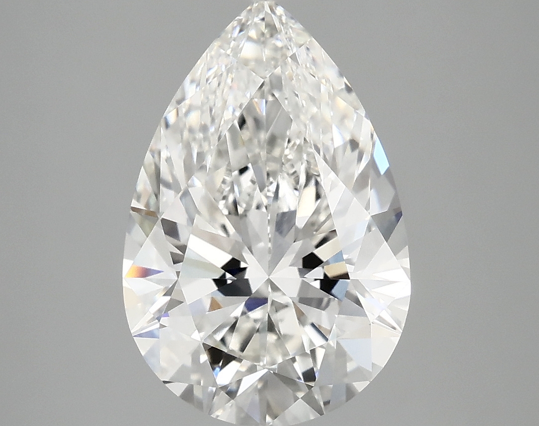 3.53ct pear-cut lab-grown diamond, F color, VS1 clarity, 13.01mm ID