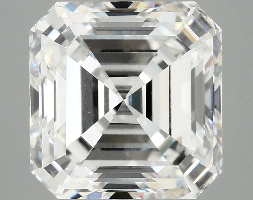 5.05ct Asscher cut lab-grown diamond, F/VS2, 9.65mm ID