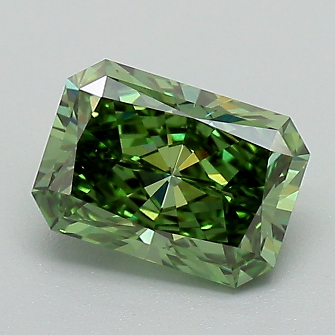 1.03ct Radiant GREEN/VVS2 Lab Diamond, 7.11mm ID, 5.01mm width, 3.40mm depth