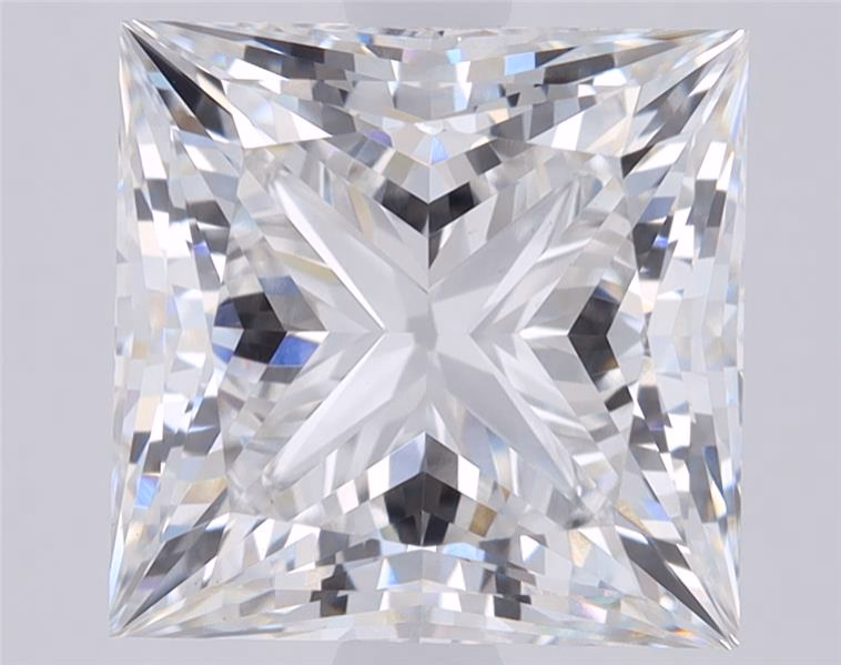 3.74ct Princess cut lab-grown diamond, F/VS1, 8.42mm ID