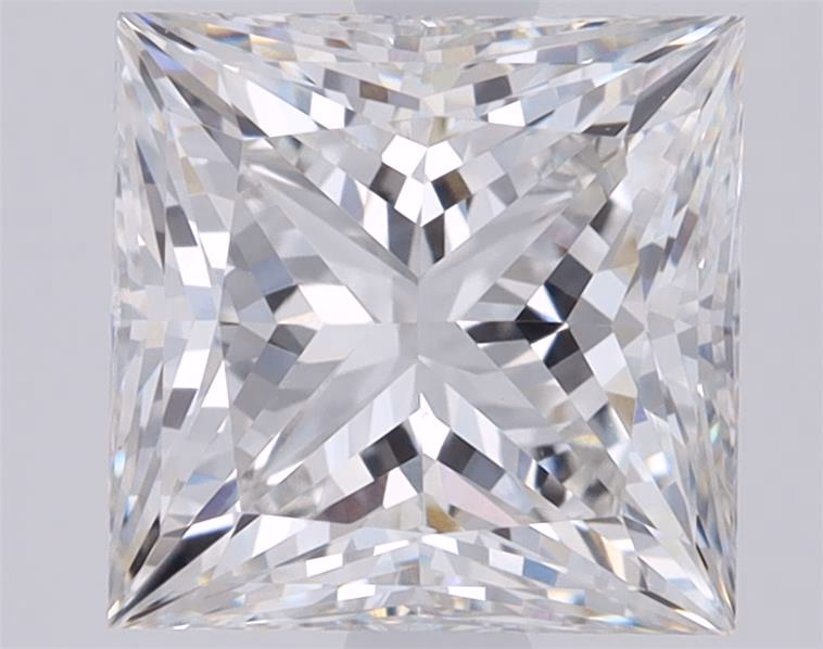 Lab-grown 5.53ct Princess cut diamond, E/VVS2, 9.53mm ID