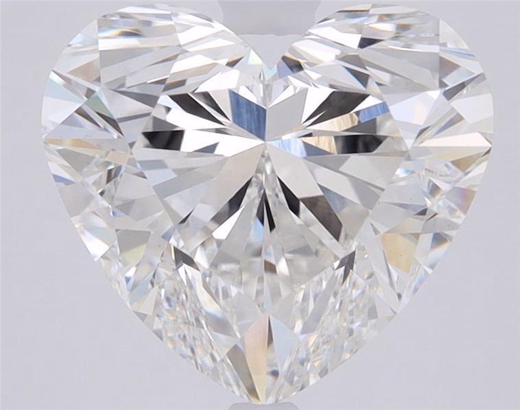 1.11ct Heart Cut Lab Grown Diamond, D Color, VVS2 Clarity, 6.67 X 7.18 X 4.14 mm