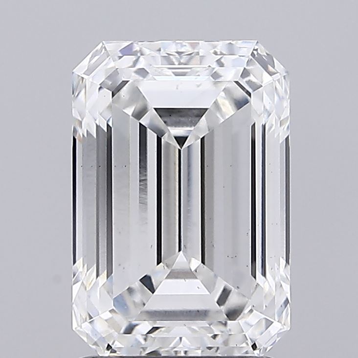 2.1ct lab-grown emerald diamond, F color, VS2 clarity, 8.80mm ID