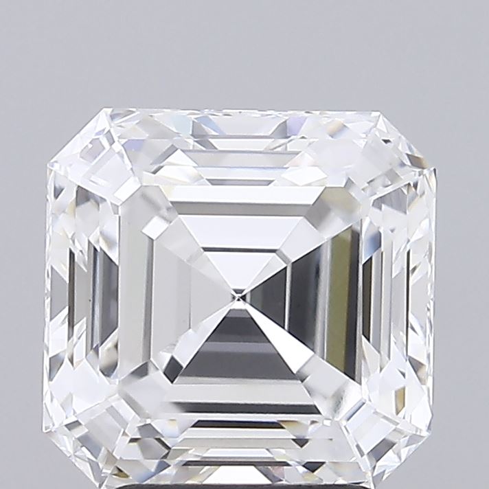 Lab-grown 3.21ct Asscher diamond, D/VVS2, 8.18mm ID