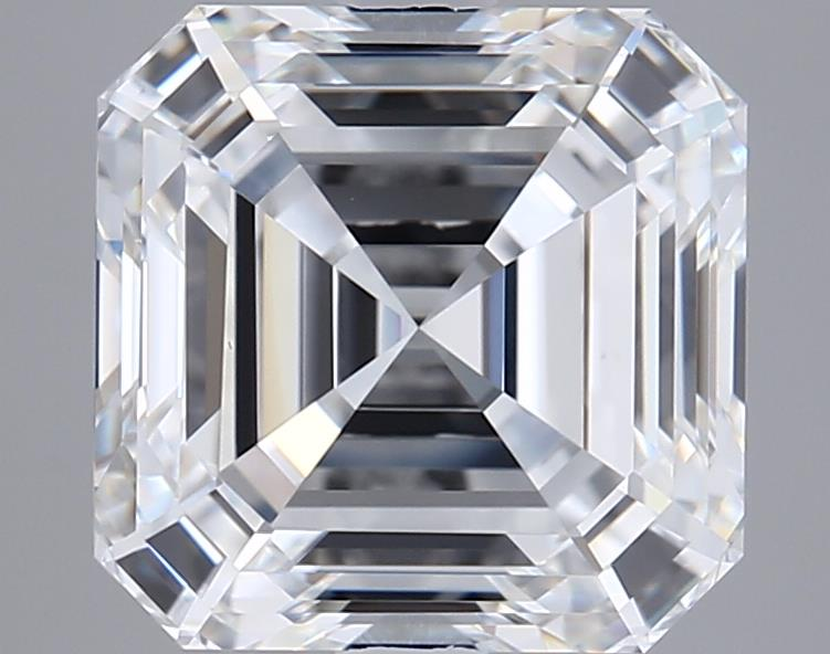 3.3ct lab-grown diamond, Asscher cut, E/VVS2, 8.21mm ID