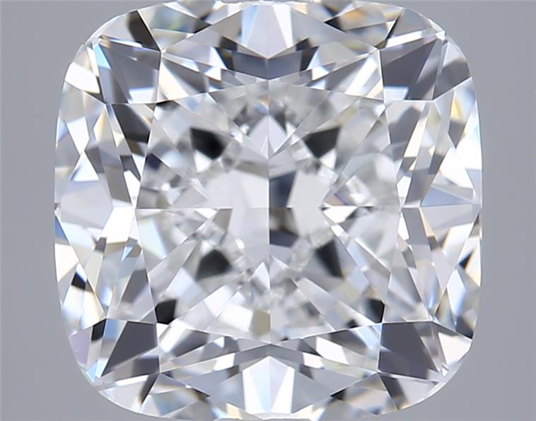 3.32ct Cushion Cut Lab Diamond, D Color, VVS2 Clarity, 8.36mm ID