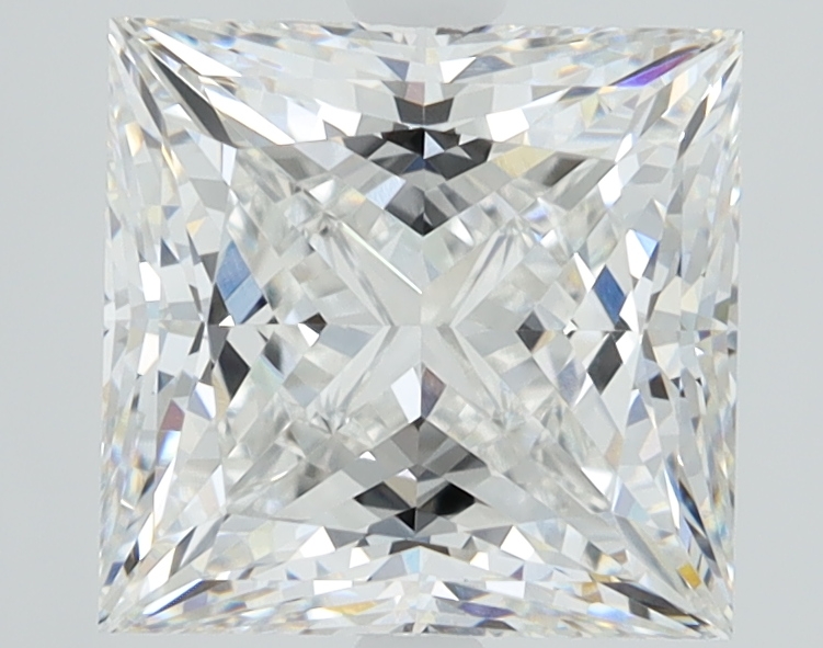3.02ct Princess cut lab-grown diamond, E/VVS1, 7.96mm ID