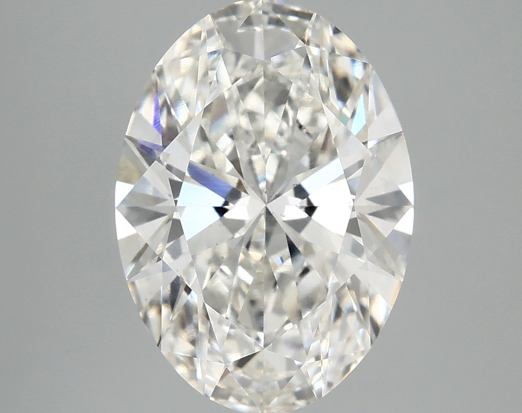 3.68ct oval lab-grown diamond, F color, VS2 clarity, IGI certified.