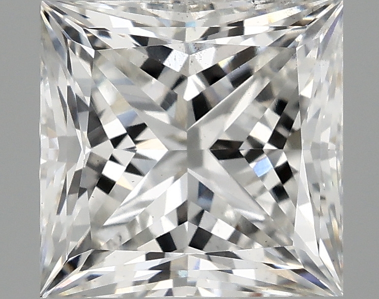 2.4ct princess cut lab diamond, F color, VS2 clarity, IGI certified.