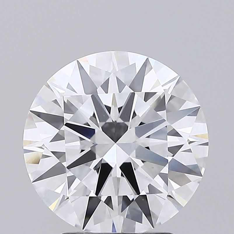 2.68ct round E/VVS2 lab-grown diamond, 8.99mm, IGI certified.