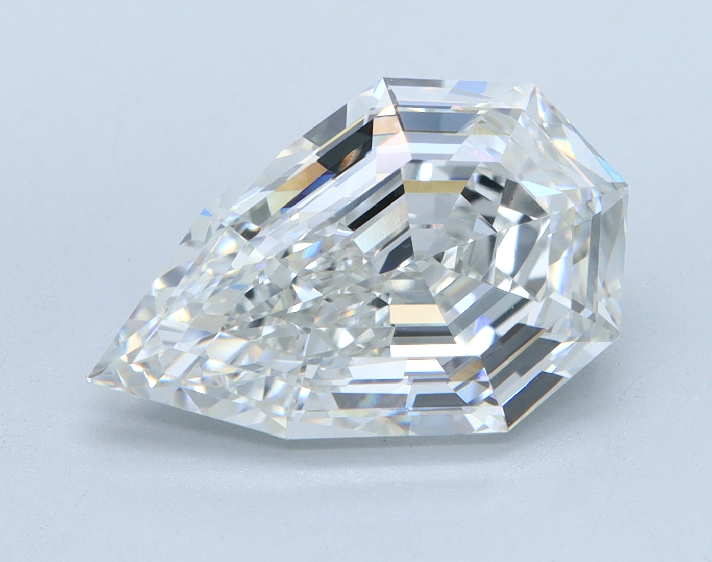 3.84ct Step Cut Pear lab-grown diamond