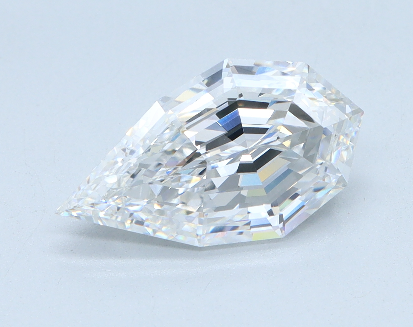 2.56ct Step Cut Pear lab-grown diamond