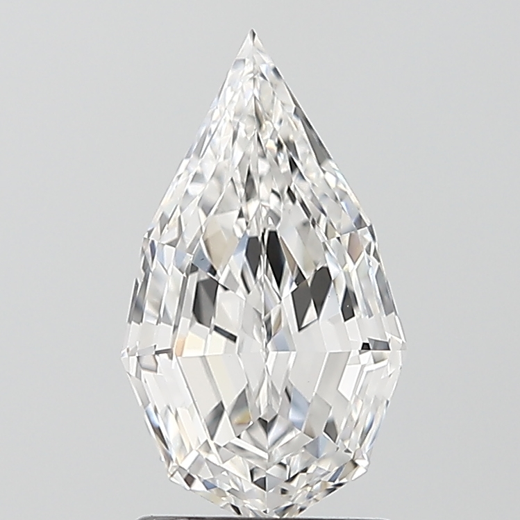 1.58ct Step Cut Pear lab-grown diamond