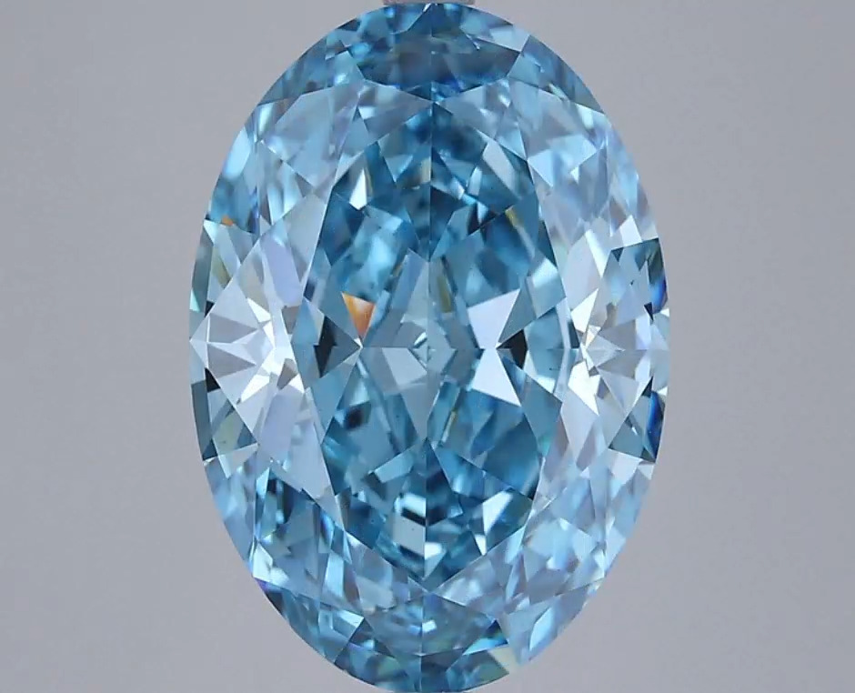 Exact supplier image of 6.84ct Oval lab-grown diamond