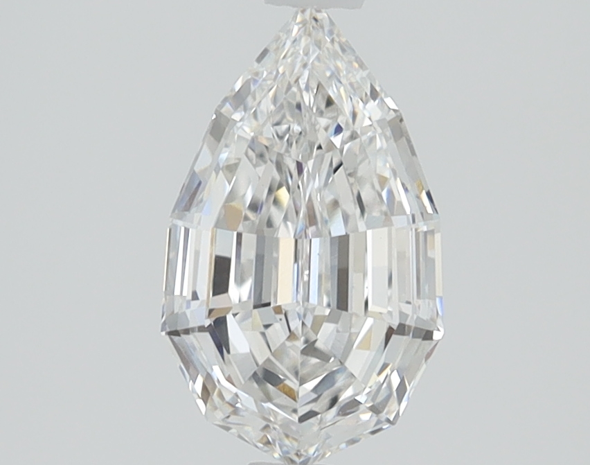 1.28ct Step Cut Pear lab-grown diamond