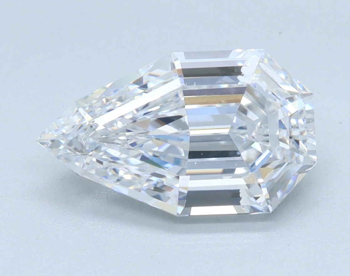 2.01ct Step Cut Pear lab-grown diamond