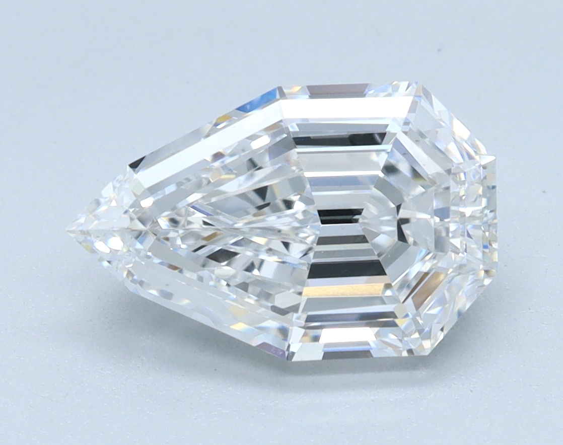 2.01ct Step Cut Pear lab-grown diamond