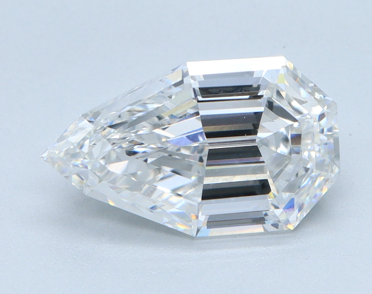 2.58ct Step Cut Pear lab-grown diamond